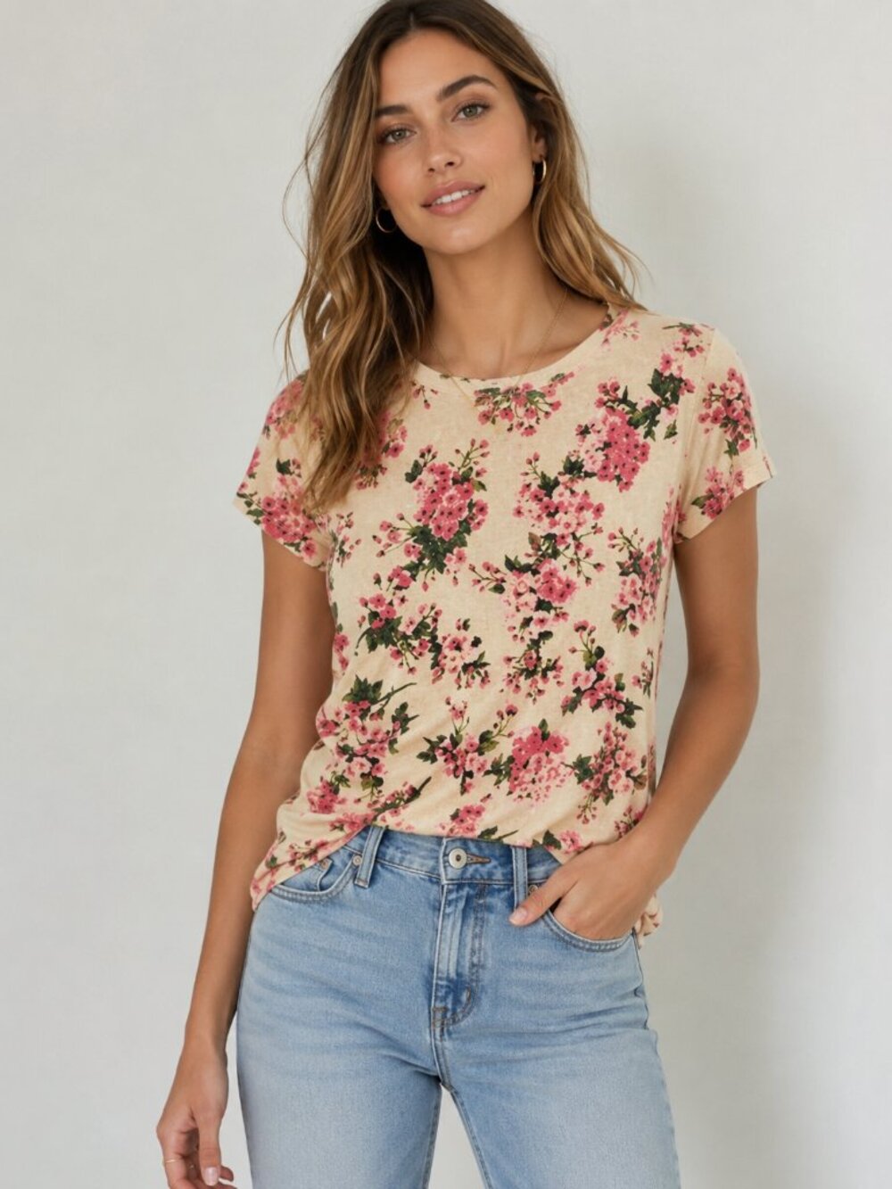 L'Agence Floral T-Shirt  Size: Small (S)